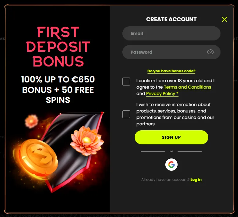 Welcome bonus offer for players in Kuwait